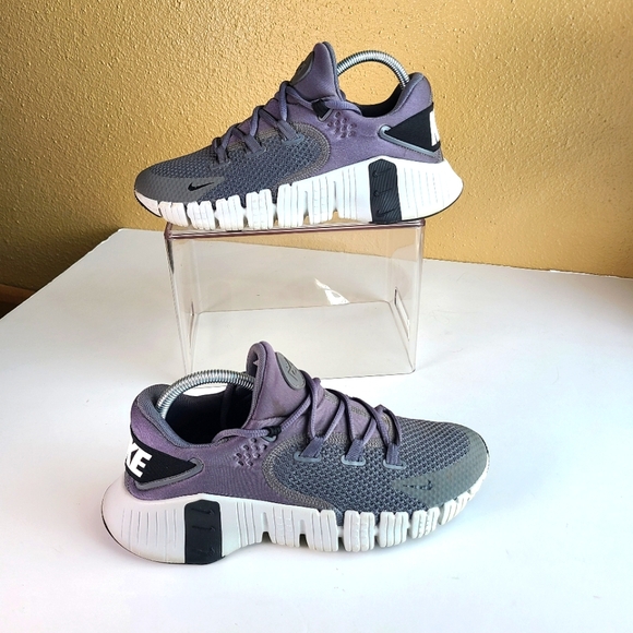 Nike Free Metcon 4 'Iron Grey' Black White Grey Fog CT3886-011 Men's Size 8 - Picture 4 of 10